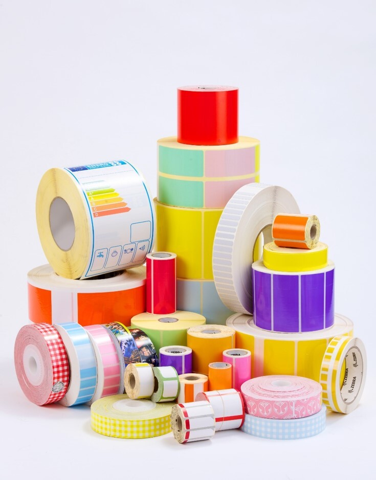 Zebra labels consumables UK colours